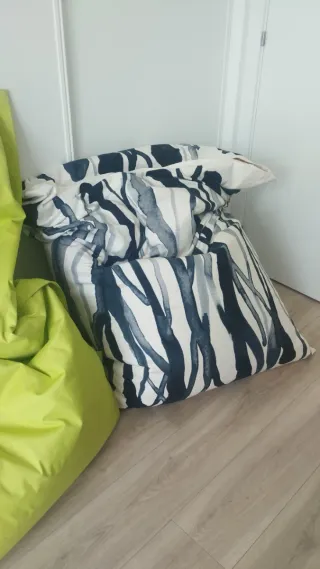 Puff XL Verde y Naranja