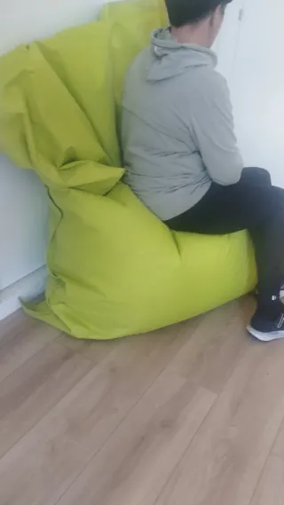Puff XL Verde y Naranja