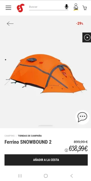 Ferrino Snowbound 2 FR Tienda de Campaña