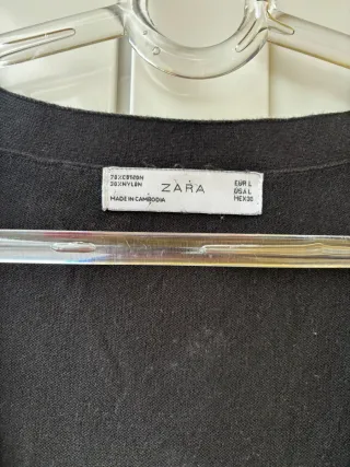 Chaqueta punto larga Zara Talla L