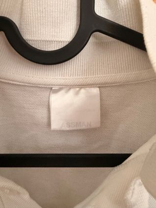 Pack 2 polos ASSMAN blancos talla XXXL