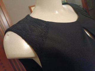 Abito Lady Chic Nero e Bianco Geometrico