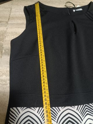 Abito Lady Chic Nero e Bianco Geometrico