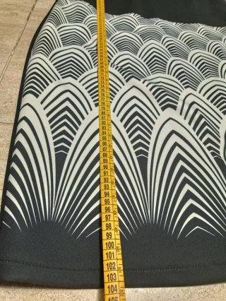 Abito Lady Chic Nero e Bianco Geometrico