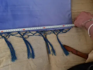 Chal de Lujo con Degradado Azul Ombré - ¡Sin uso!