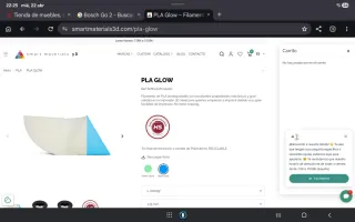 Filamento PLA Glow Smart Materials 3D