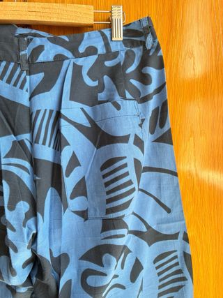 Conjunto Zara Estampado Azul Lino