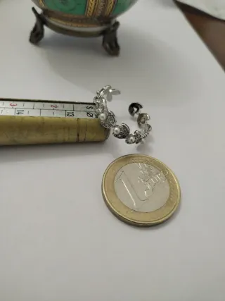Anello aperto misura 17 con foglioline