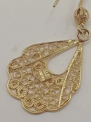 Parure vintage filigrana argento 925 bagno oro 18k