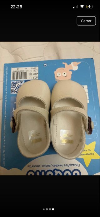 Zapatitos Merceditas Blancos Cuquito Talla 17