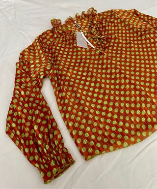 Blusa Stile Vintage Chic Pois Lurex S/M