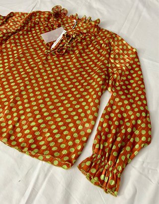 Blusa Stile Vintage Chic Pois Lurex S/M