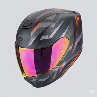 Casco Scorpion EXO 391 Axxos Rojo + Visera Rosa