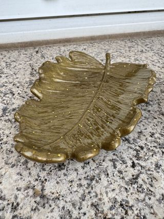 Bandejas decorativas hoja resina