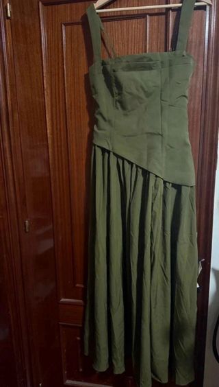 Vestido largo verde halter