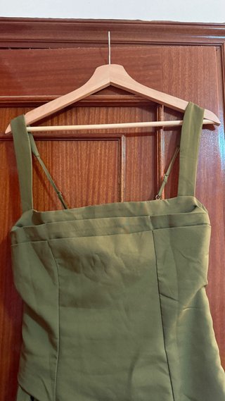 Vestido largo verde halter