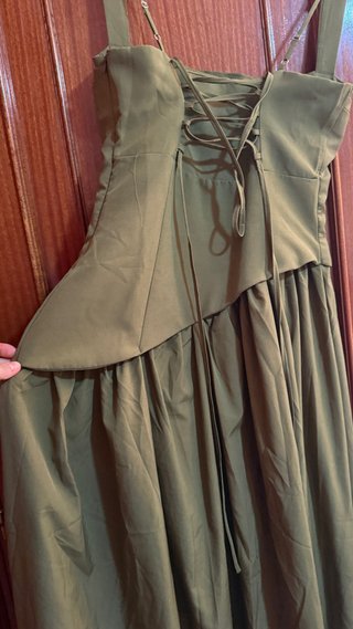 Vestido largo verde halter