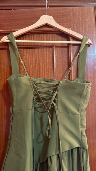 Vestido largo verde halter