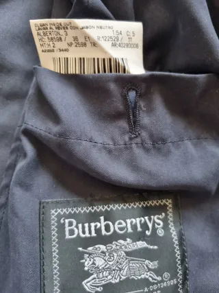Chaqueta Burberry Entretiempo Negra