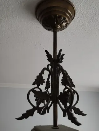 Lámpara de techo colgante cristal y metal