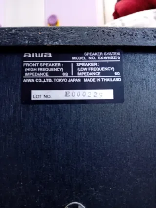 Altavoz Aiwa Subwoofer Potenciado Negro/Plata