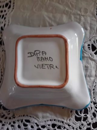 Portacenere ceramica Vietri limone