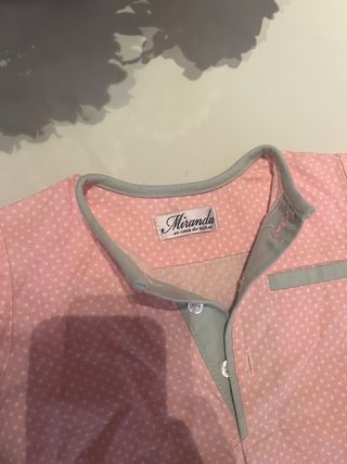 Conjunto bebé niña rosa lunares y gris