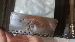 Cartera Cuero Brasil Años 70 Nueva