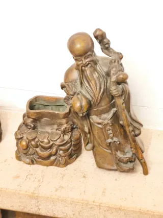 Figura antigua sabio de Buda 15 ctms.