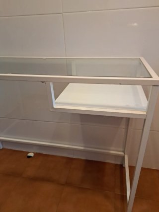 Mesa Escritorio Cristal y Metal Ikea