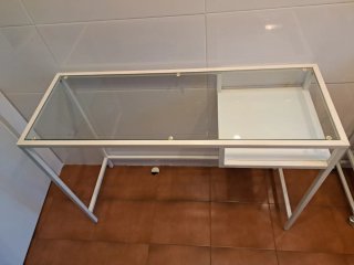 Mesa Escritorio Cristal y Metal Ikea