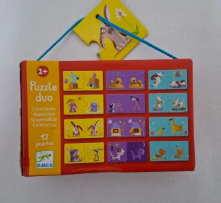 Puzzle Dúo Djeco Contrarios 12 Piezas
