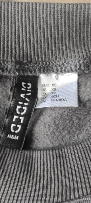 Vestido Sudadera H&M Gris Talla M