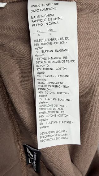 Conjunto Emporio Armani 2 piezas mujer