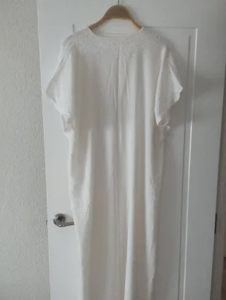 Túnica marroquí blanca talla única