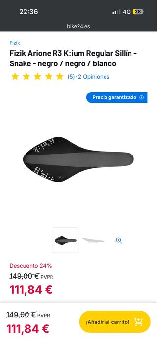 Sillín Fizik Arione R3 K:ium Negro
