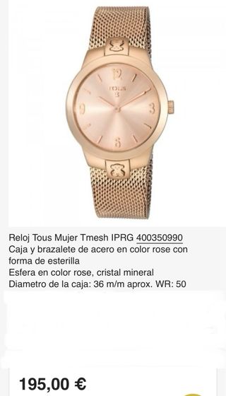 Reloj Tous Oro rosado mujer