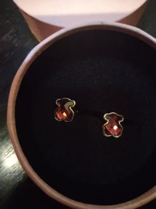 Pendientes Tous Cristal Rosa Plata