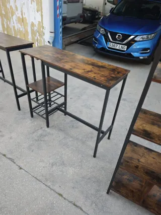 Conjunto de estantes de Madera y Acero