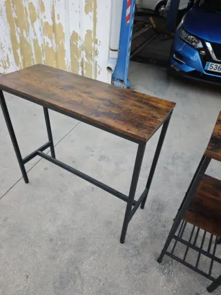 Conjunto de estantes de Madera y Acero