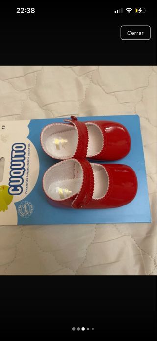 Merceditas charol rojo bebé Cuquito T19