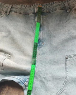 Zara Jeans Carpenter Pierna Ancha Denim Azul