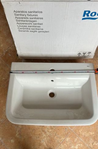 Lavabo Cerámica Roca Blanco