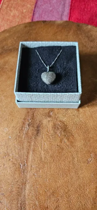 Collana Cuore Argento 925 e zirconi