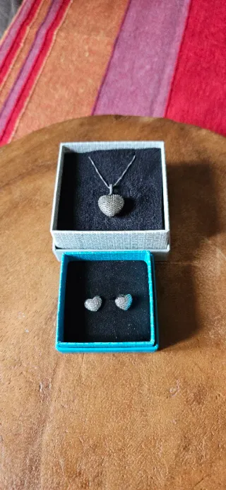 Collana Cuore Argento 925 e zirconi