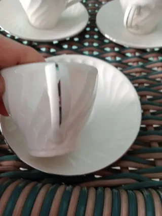 Juego de 3 tazas con platos
