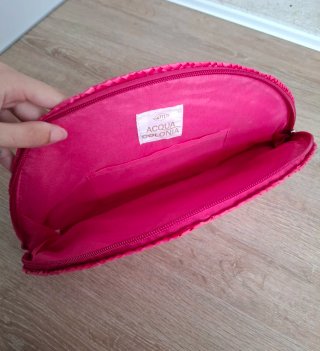 Bolso de mano rafia fucsia