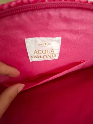 Bolso de mano rafia fucsia