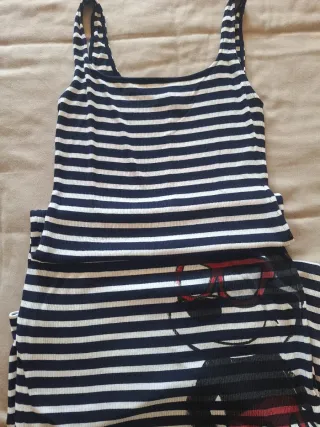 Vestido Desigual Mickey Mouse Rayas