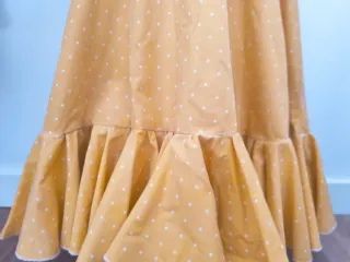 Vestido Flamenca Niña Amarillo Lunares